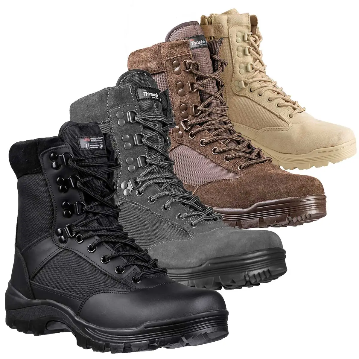 Tactical Boot YKK Zipper schwarz