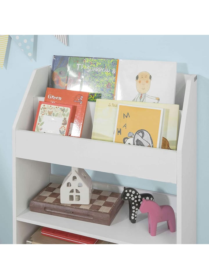 SoBuy Kinderregal in Weiß - (B)60 x (H)107 x (T)24cm günstig kaufen onesize