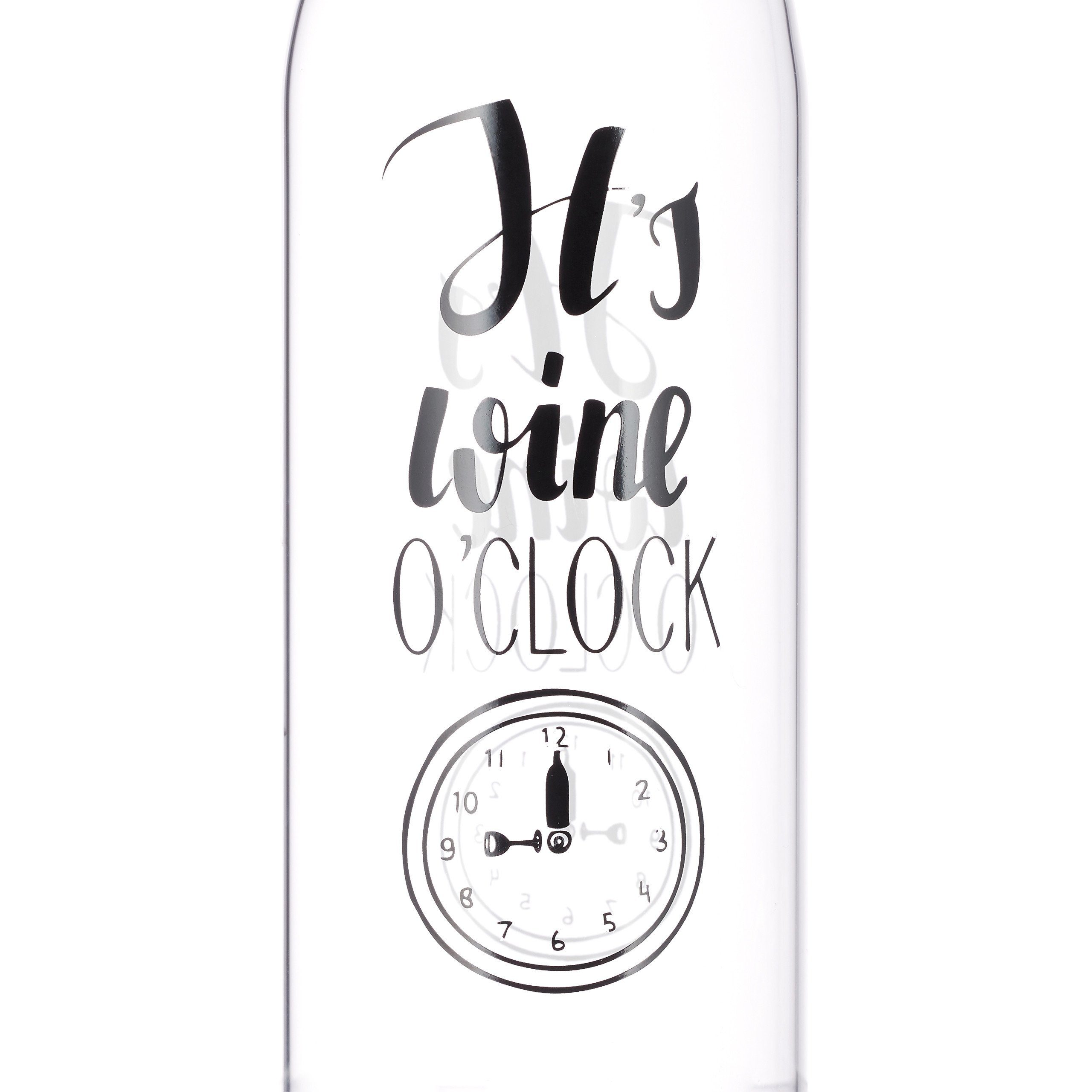 relaxdays Weinglas Weinflasche Glas Aufsatz 750 ml, Glas