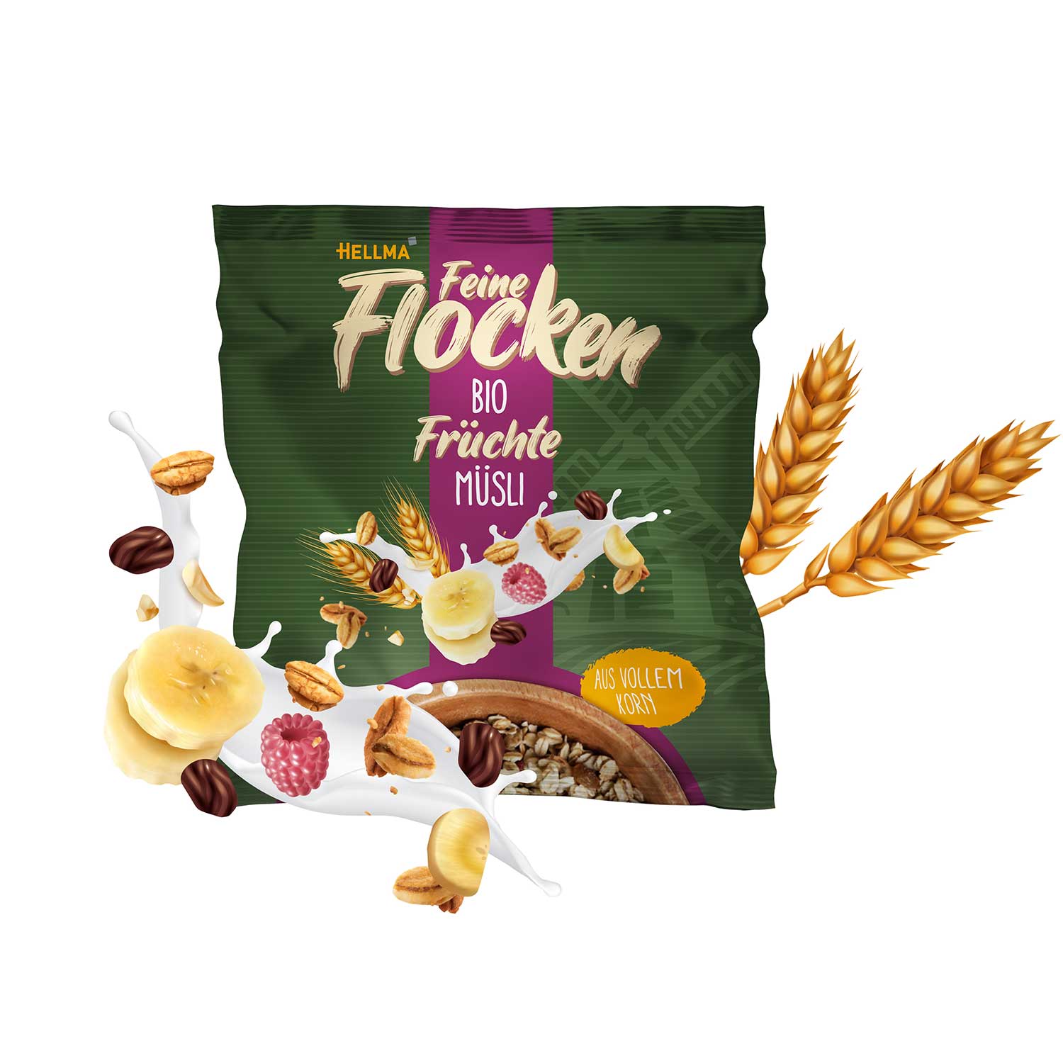 Hellma Feine Flocken Bio Früchte Müsli 40x45g