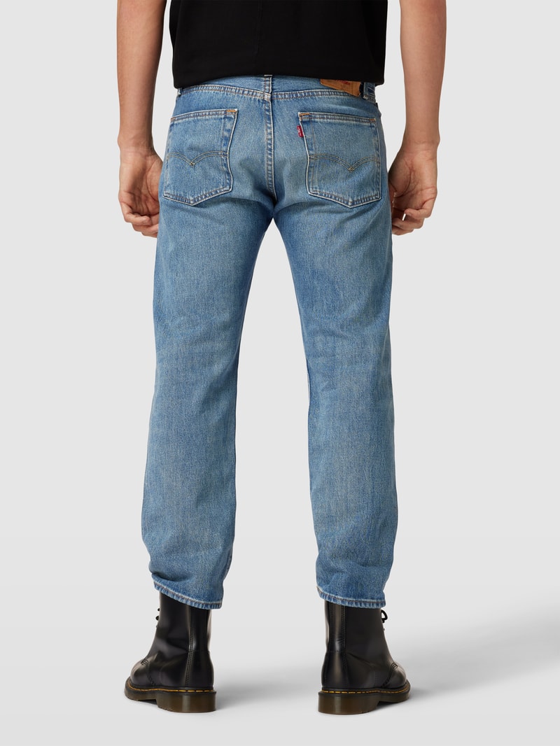 Jeans mit Label-Patch in jeans