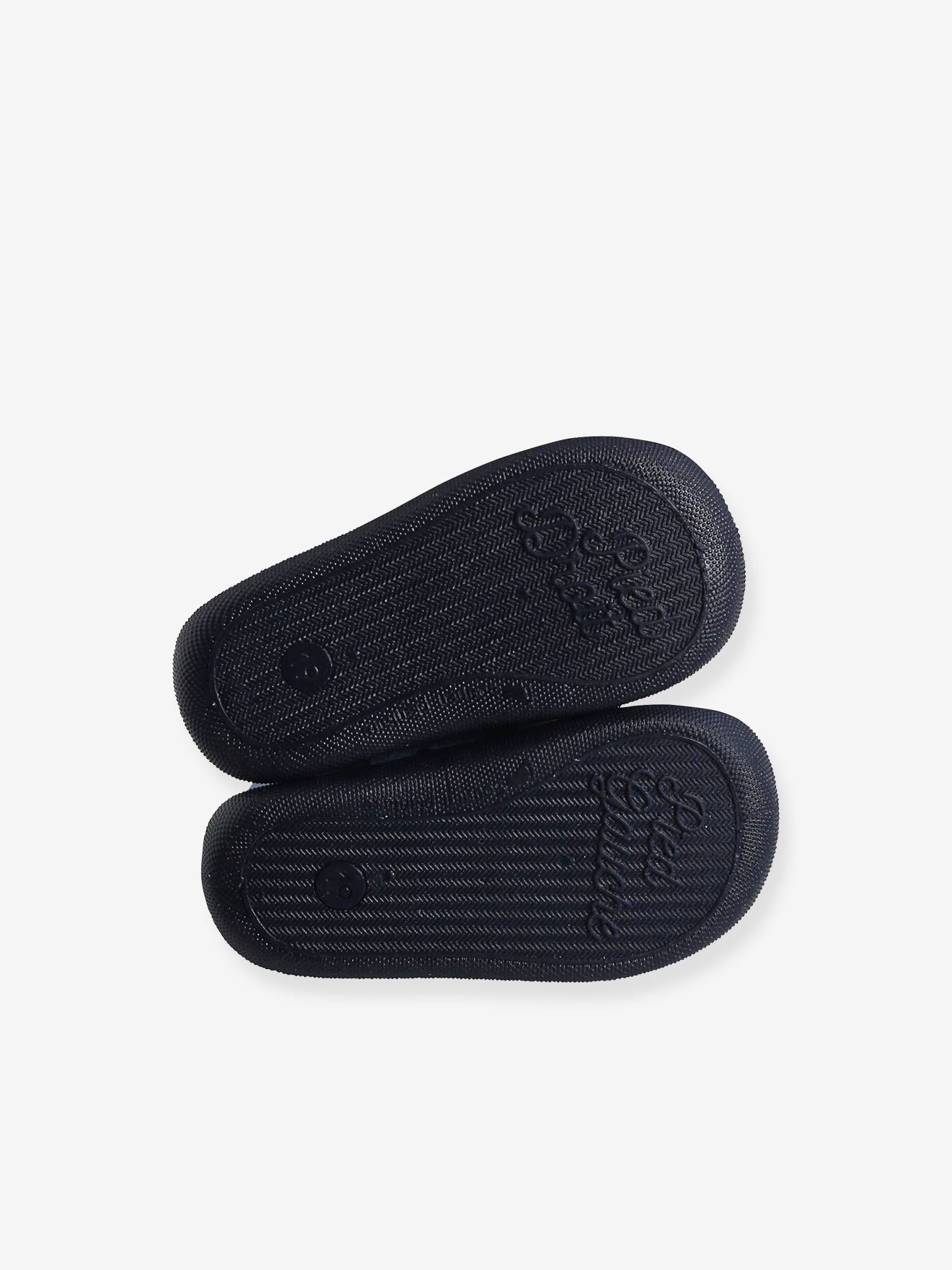 Chaussons zippés bébé fabriqués en France gris imprimé