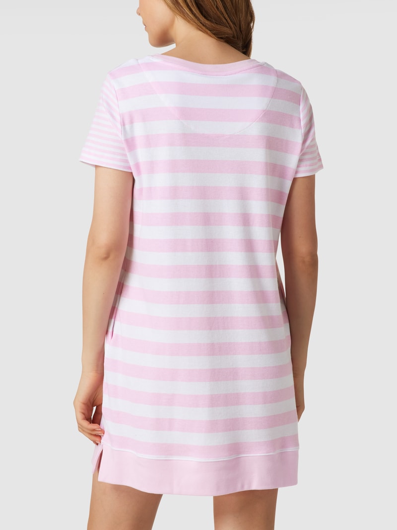 Nachthemd mit Label-Print in pink