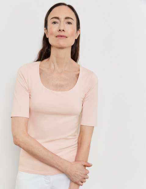 Halbarmshirt mit weitem Ausschnitt
