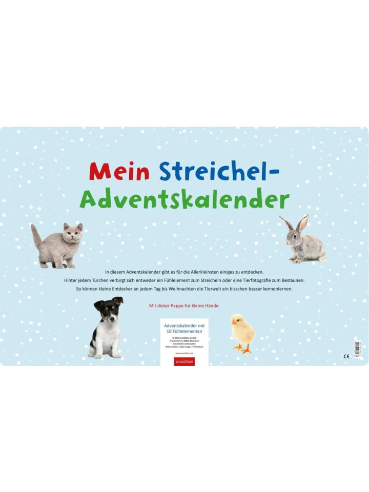 ars edition Mein Streichel-Adventskalender | Mit Fühlelementen günstig kaufen onesize