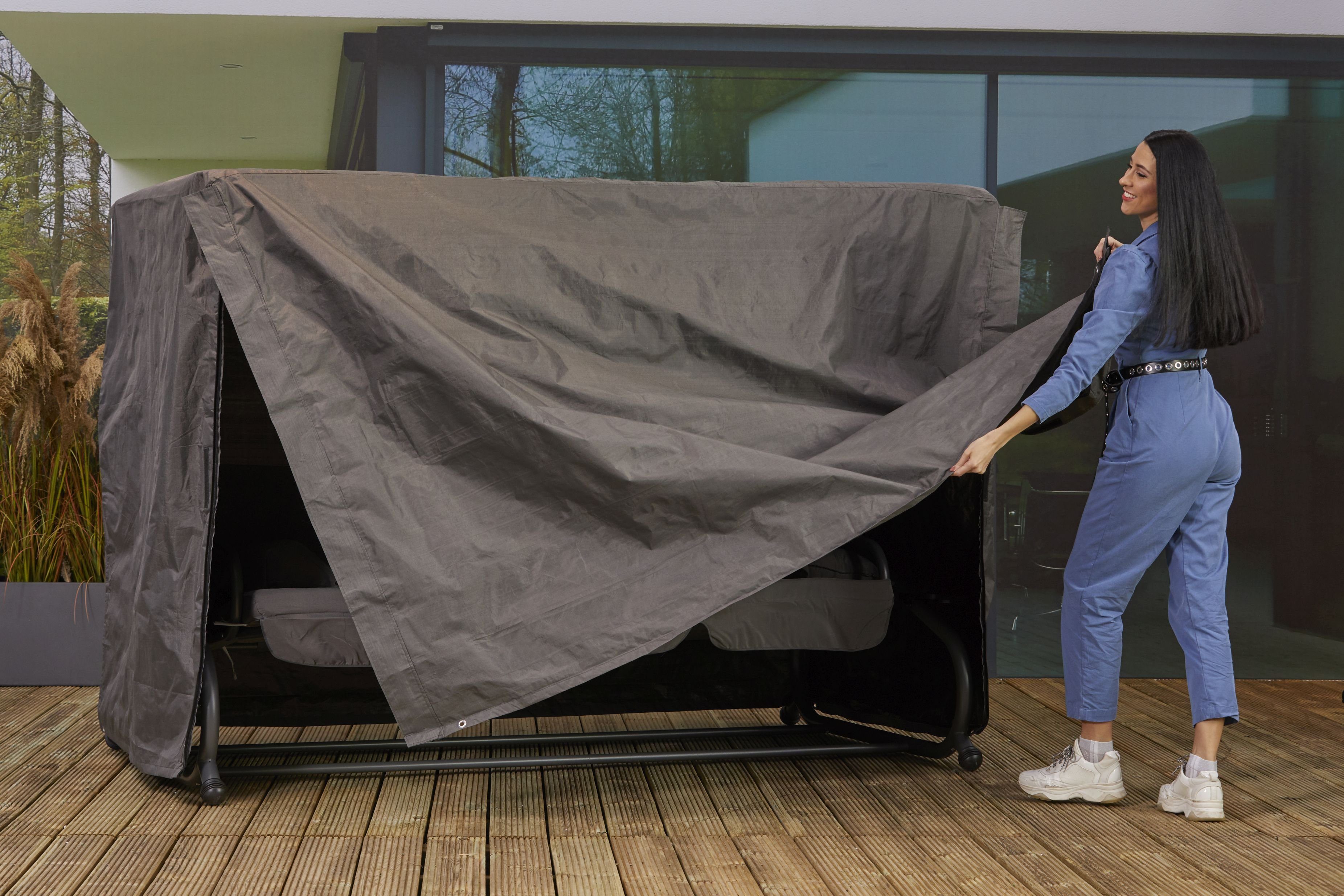 Gardissimo Hollywoodschaukel Atmungsaktiv, frostbeständig, wasserdicht, Schutzhülle Premium 344462, 3,00-Sitzer, 246x134x165cm, für Askim Schaukel, für Askim Schaukel