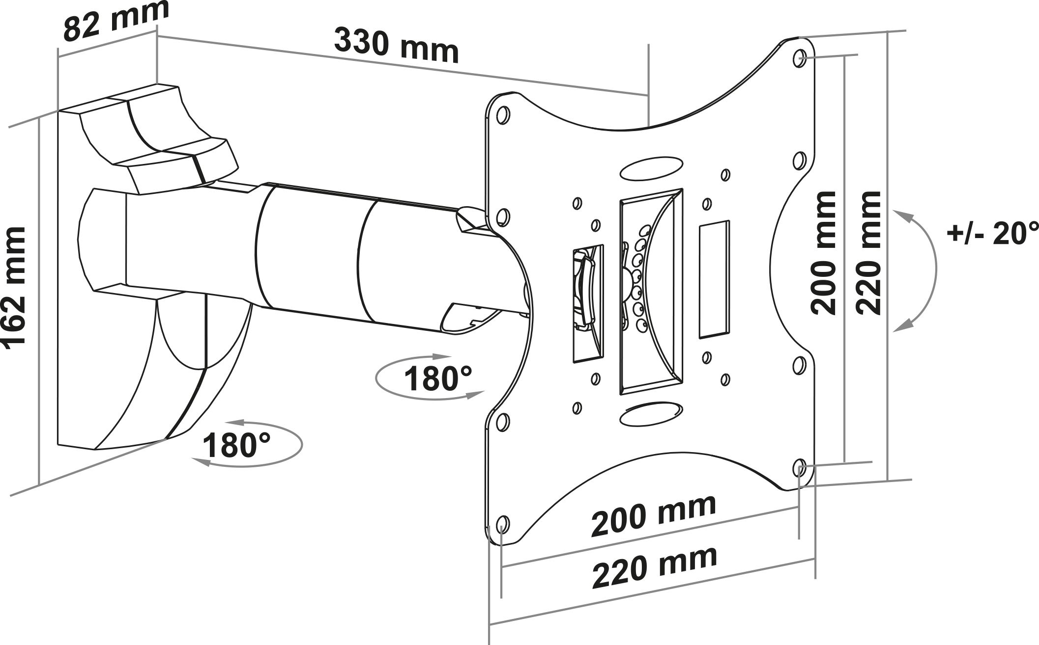 Schwaiger LWH040 TV Wandhalter