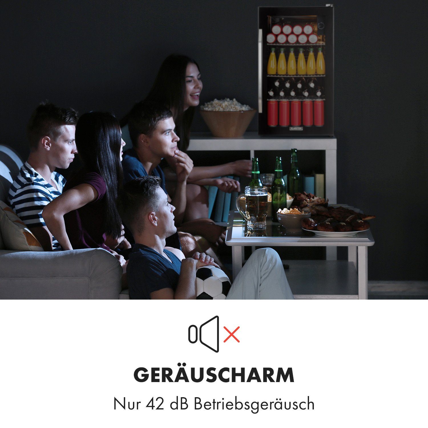 Klarstein Getränkekühlschrank HEA-Beersafe-XXL-OX 10034848A, 83 cm hoch, 47.5 cm breit, Bier Hausbar Getränkekühlschrank Flaschenkühlschrank Glastür