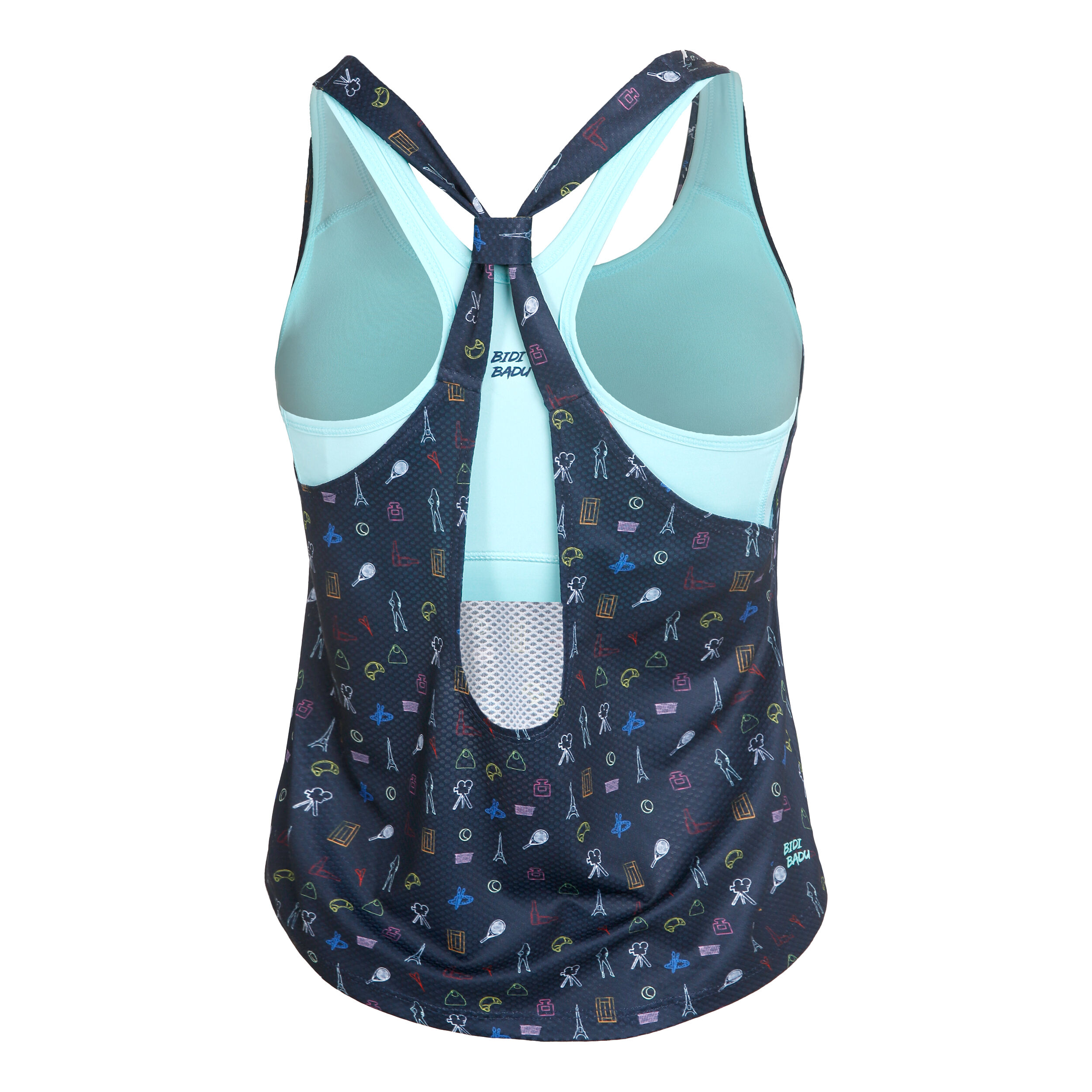 NATLI Tech Tank-Top Damen - Dunkelblau, Mehrfarbig