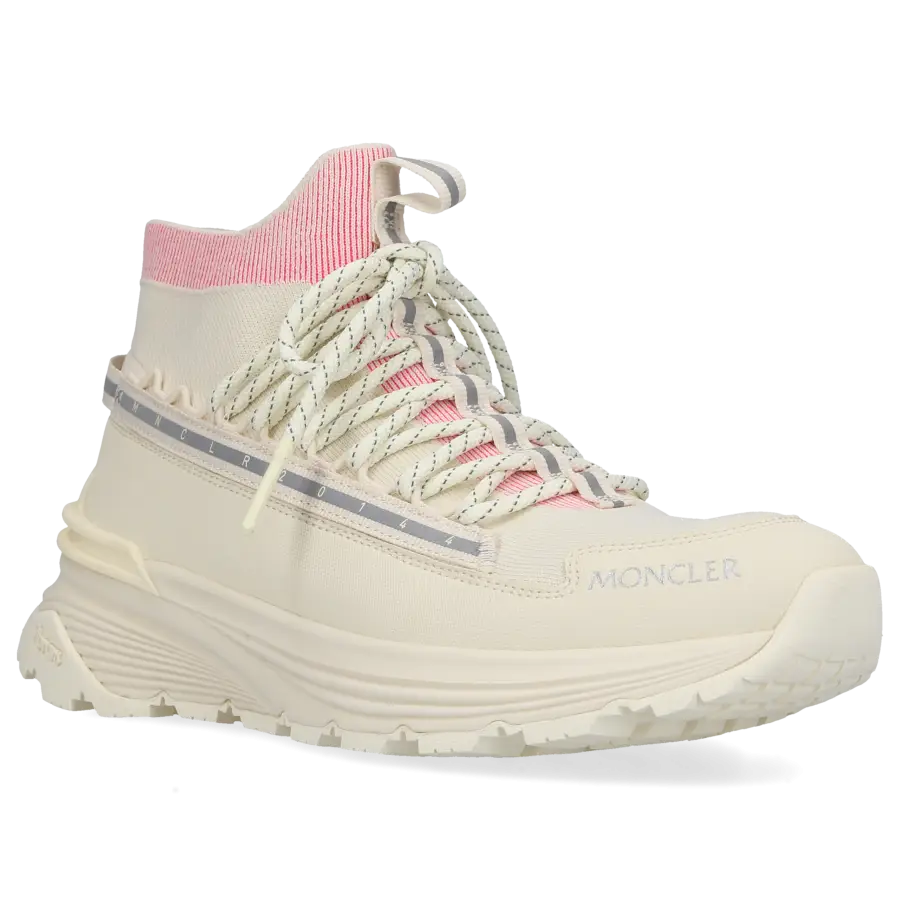 Moncler - Sneaker high MONTE RUNNER Strick - weiß