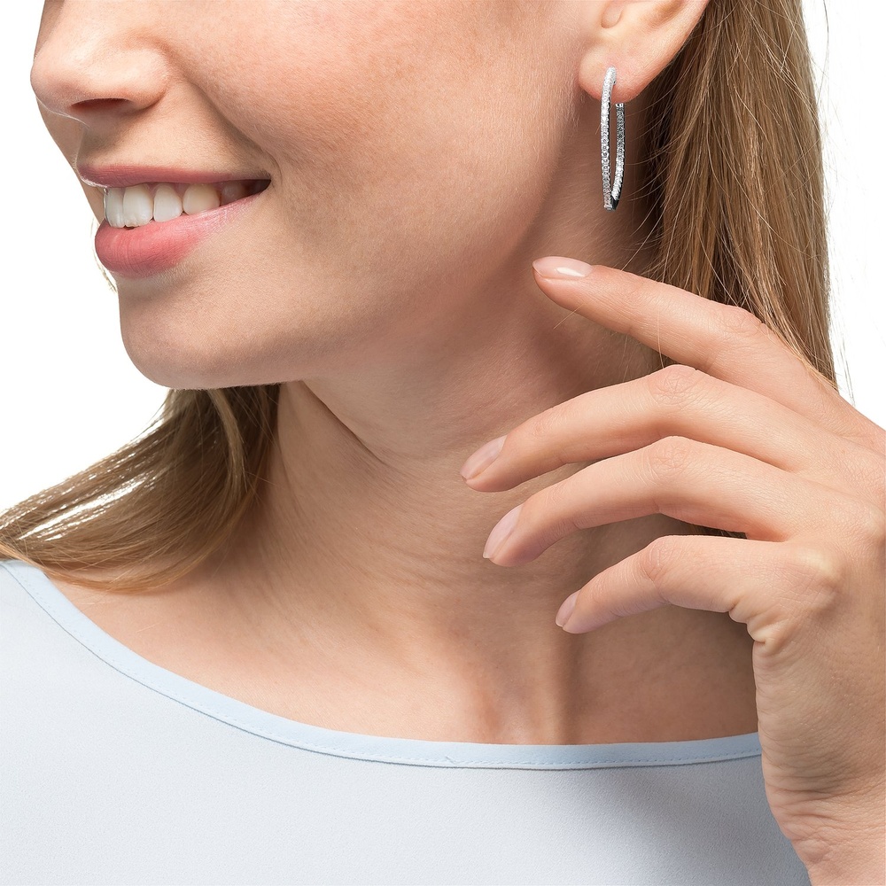 FAVS Créoles 925 Argent Boucles d'oreilles