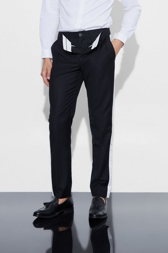 Slim-Fit Hose mit doppeltem Bund