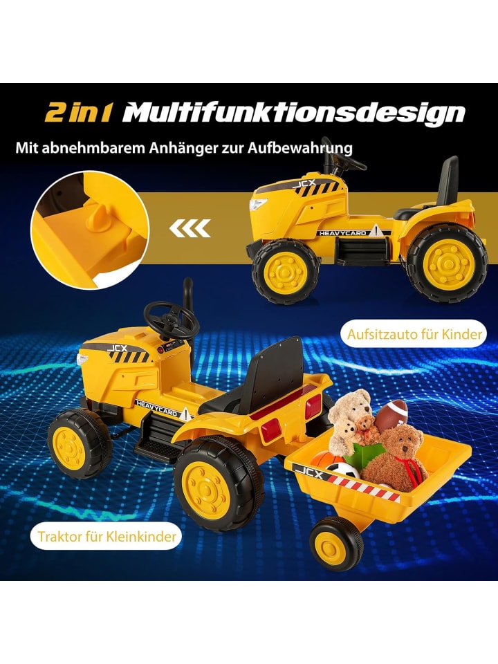 COSTWAY Kindertraktor Elektrisch 3-8 Jahre in Gelb günstig kaufen onesize