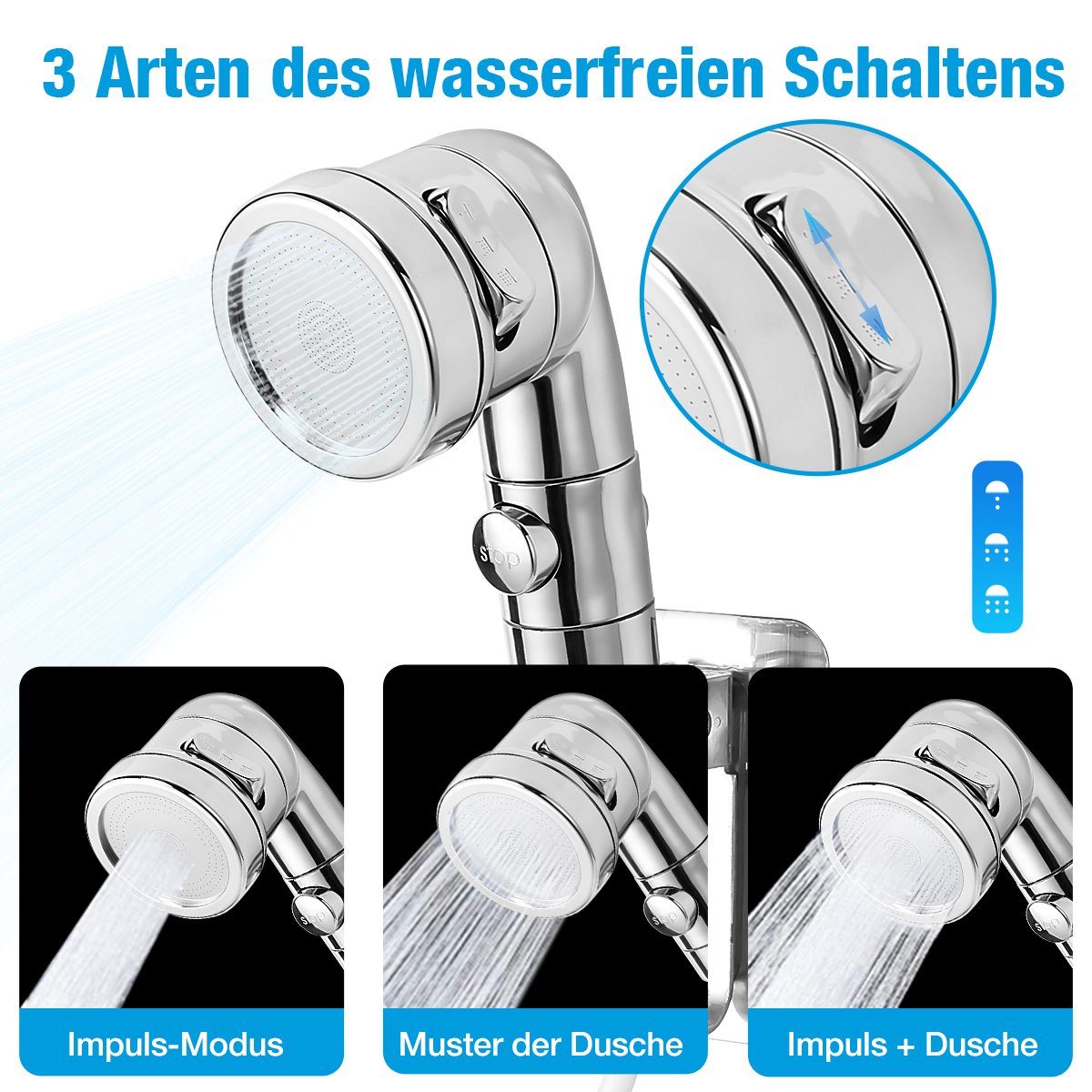 Housmile Bidetarmatur Bidet-Handbrause für Toilette Sprayer Edelstahl Sprüher (1-St) Komplett Bidet Set für WC