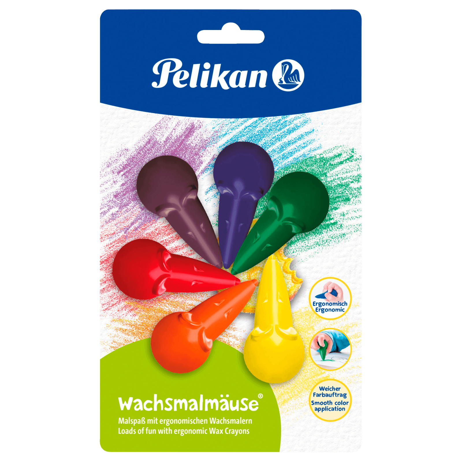 Pelikan Wachsmalmäuse bunt 6 Stück
