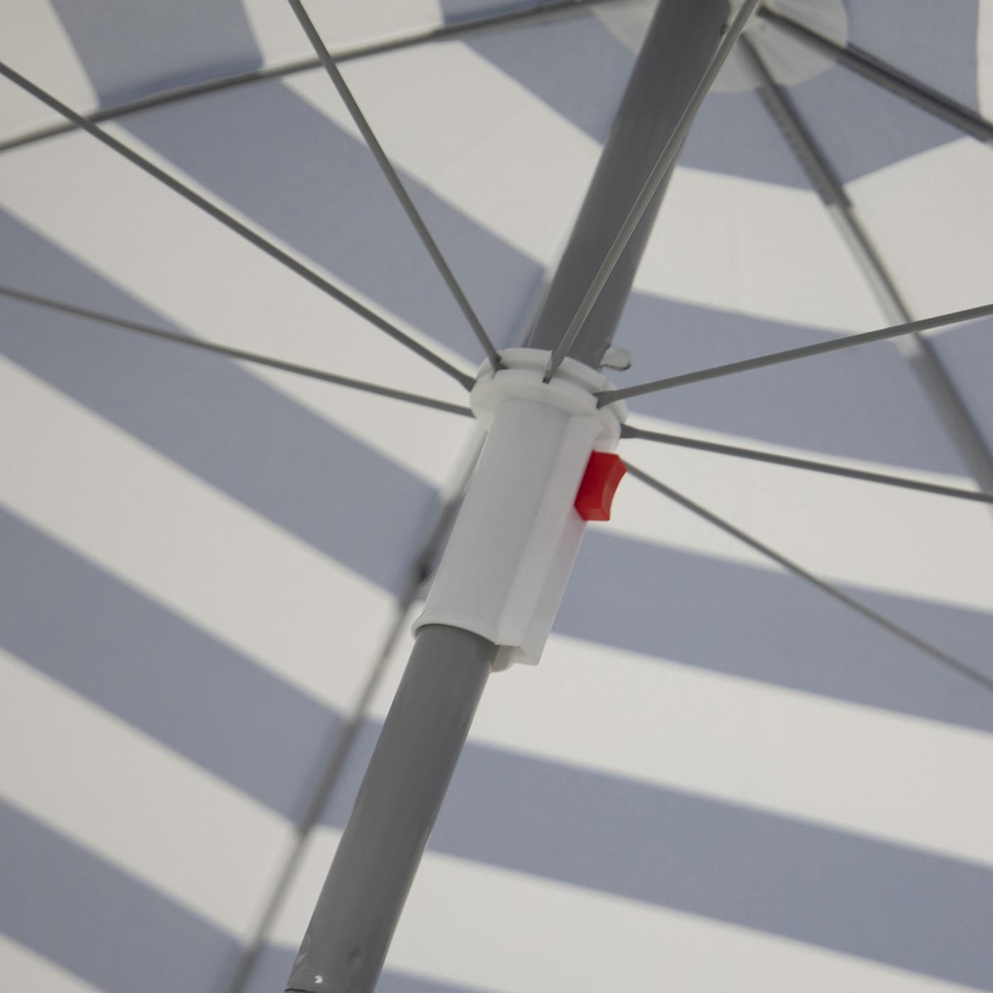 Bo-Camp Ø 165 cm gestreifter Beach Sonnenschirm mit schwenkbarem Arm