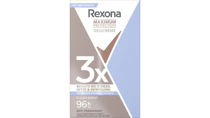 Rexona Deo Creme Deodorant Antitranspirant Maximum Protection Clean Scent 45 ml