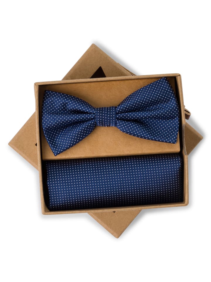 Finshley & Harding London Fliege und Einstecktuch in indigo - 0001 günstig kaufen onesize
