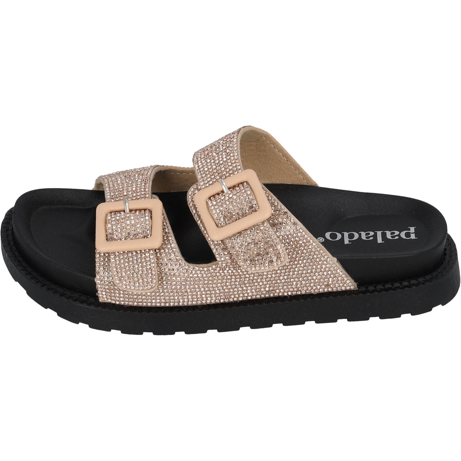 Palado Irisa, Plateau-Pantoletten, Damen, Bronze Strass