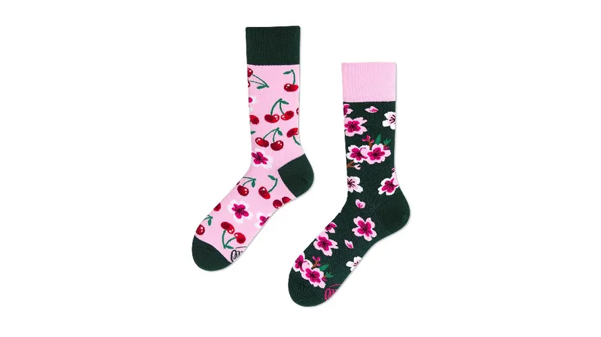 MANY MORNINGS Unisex Socken Cherry Blossom Cherry Blossom Regular