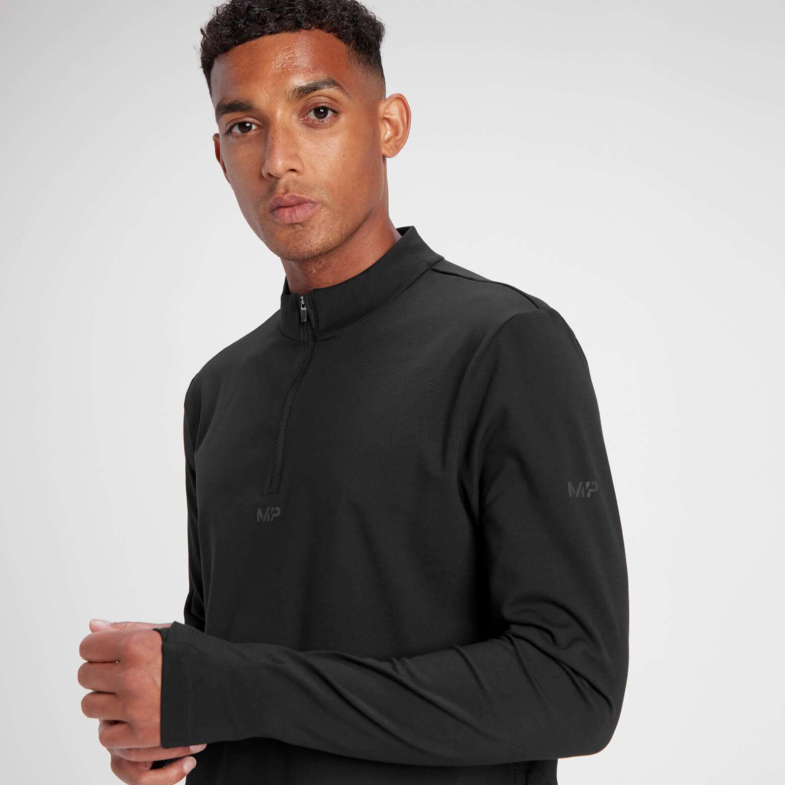 Haut à fermeture éclair ¼ MP Velocity Ultra pour hommes – Noir