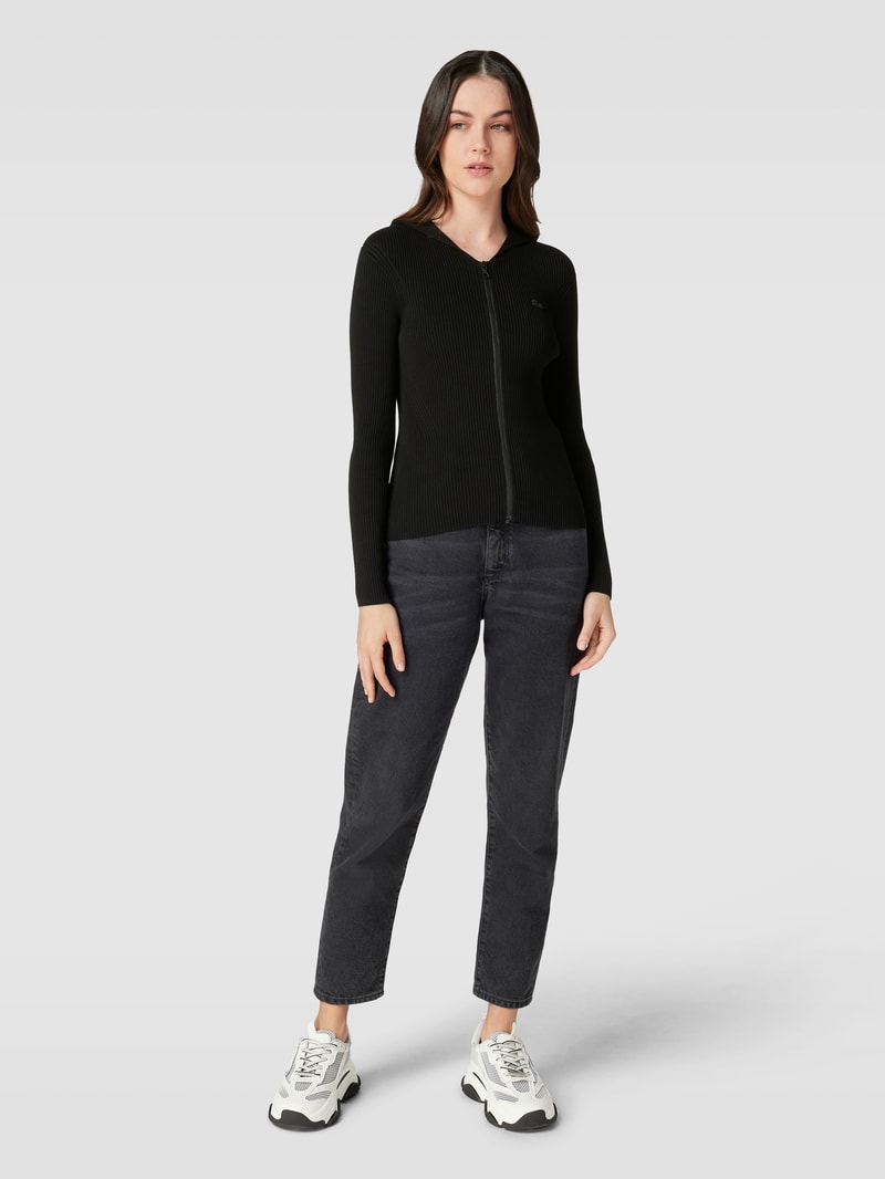 Sweatjacke mit Viskose-Anteil in schwarz