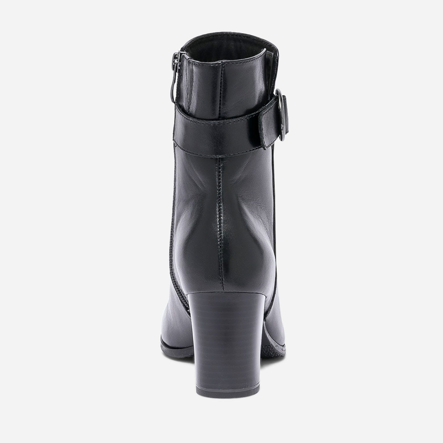 Boots CAPRICE noir en cuir à talon
