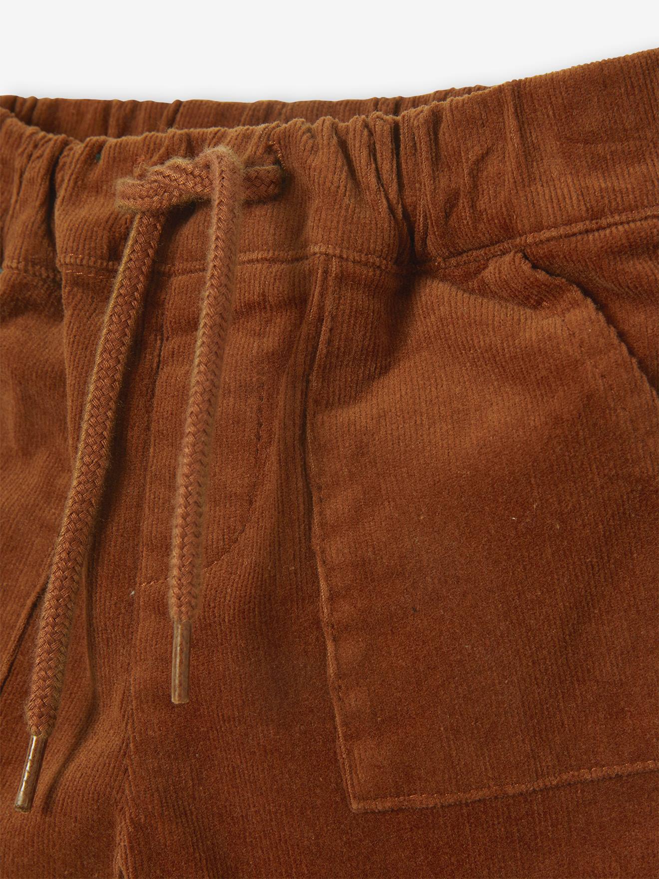 Pantalon en velours côtelé bébé noisette