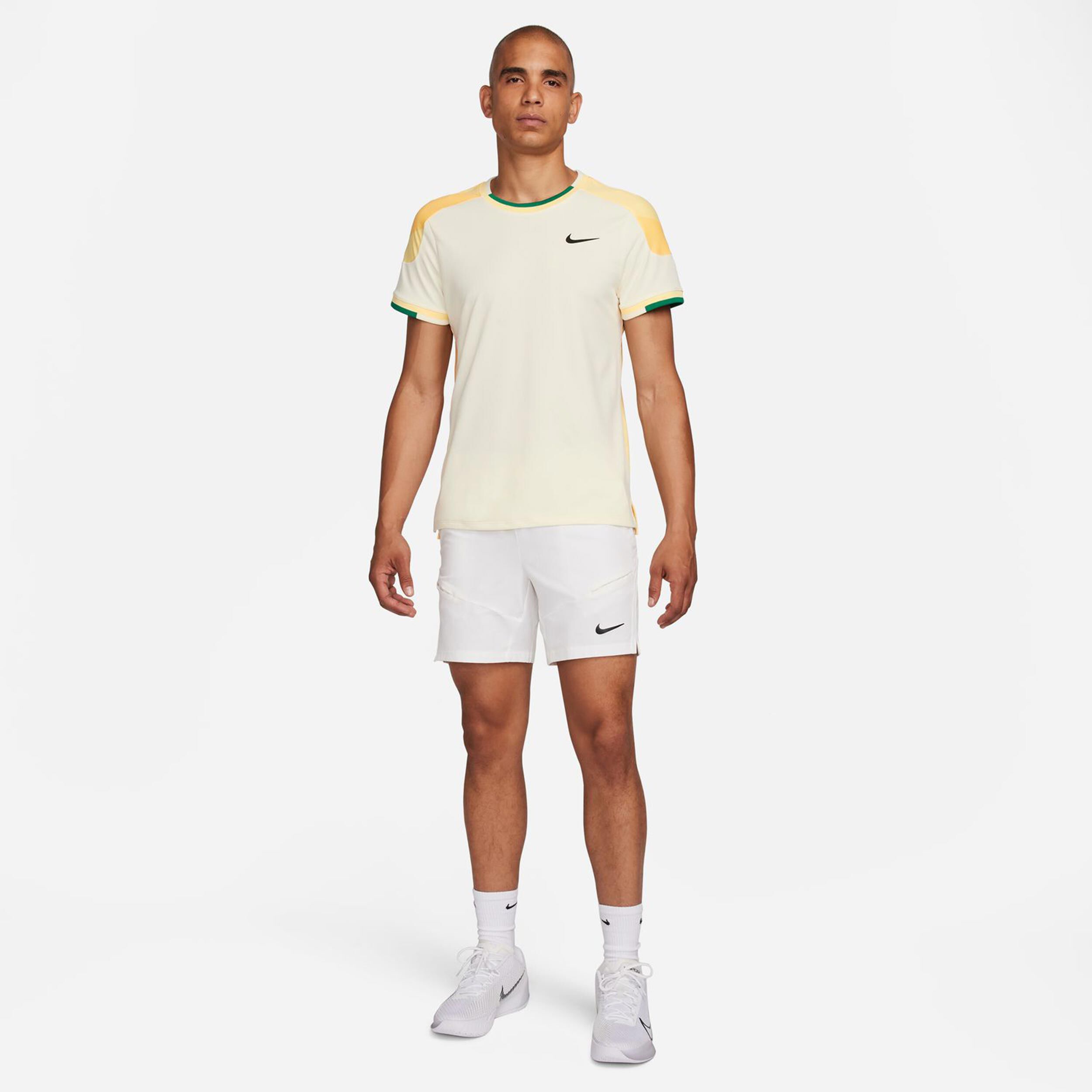 Court Dri-Fit Slam T-Shirt Herren - Creme, Mehrfarbig