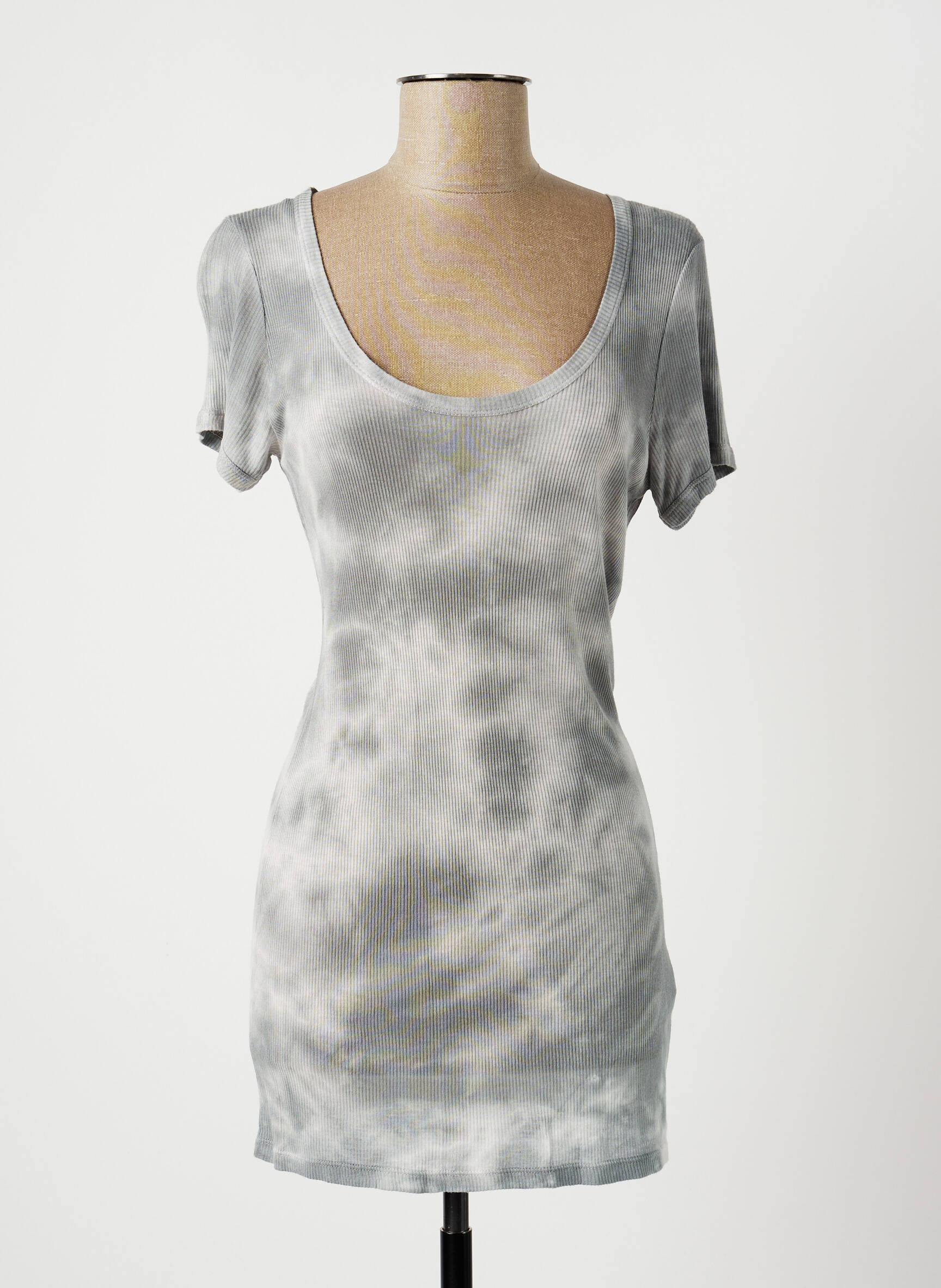 Lauren Vidal Tuniquemanchecourte Femme couleur gris