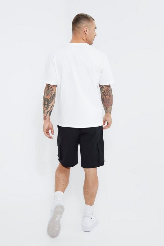 Lockere elastische Stretch Cargo-Shorts