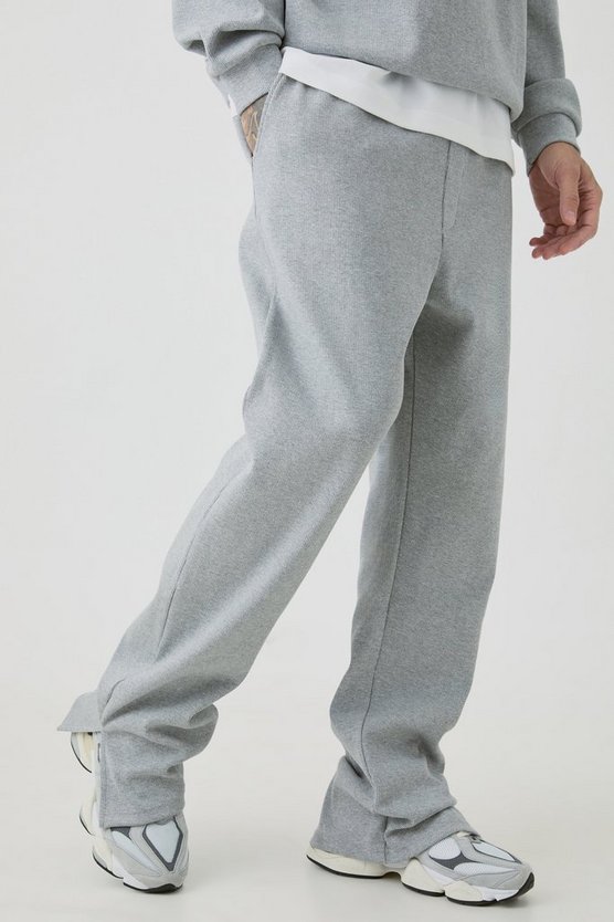 Tall gerippte Jogginghose mit geteiltem Saum