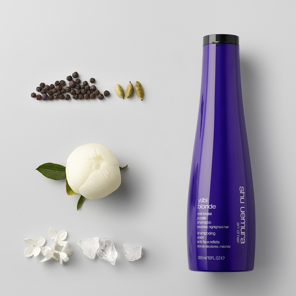 shu uemura art of hair yubi blonde shampooing révélateur d’éclat shampooing