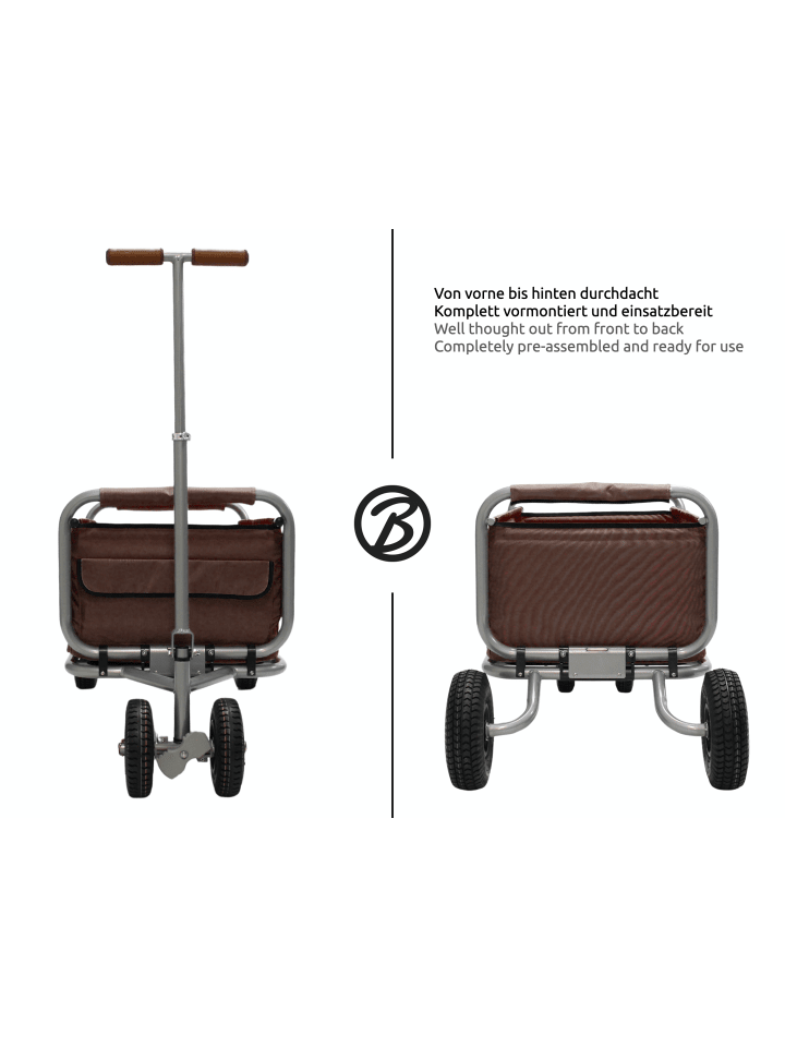 Beachtrekker Beachtrekker LiFe faltbarer Bollerwagen   Bremse, klappbarer Handwagen (Braun) günstig kaufen onesize