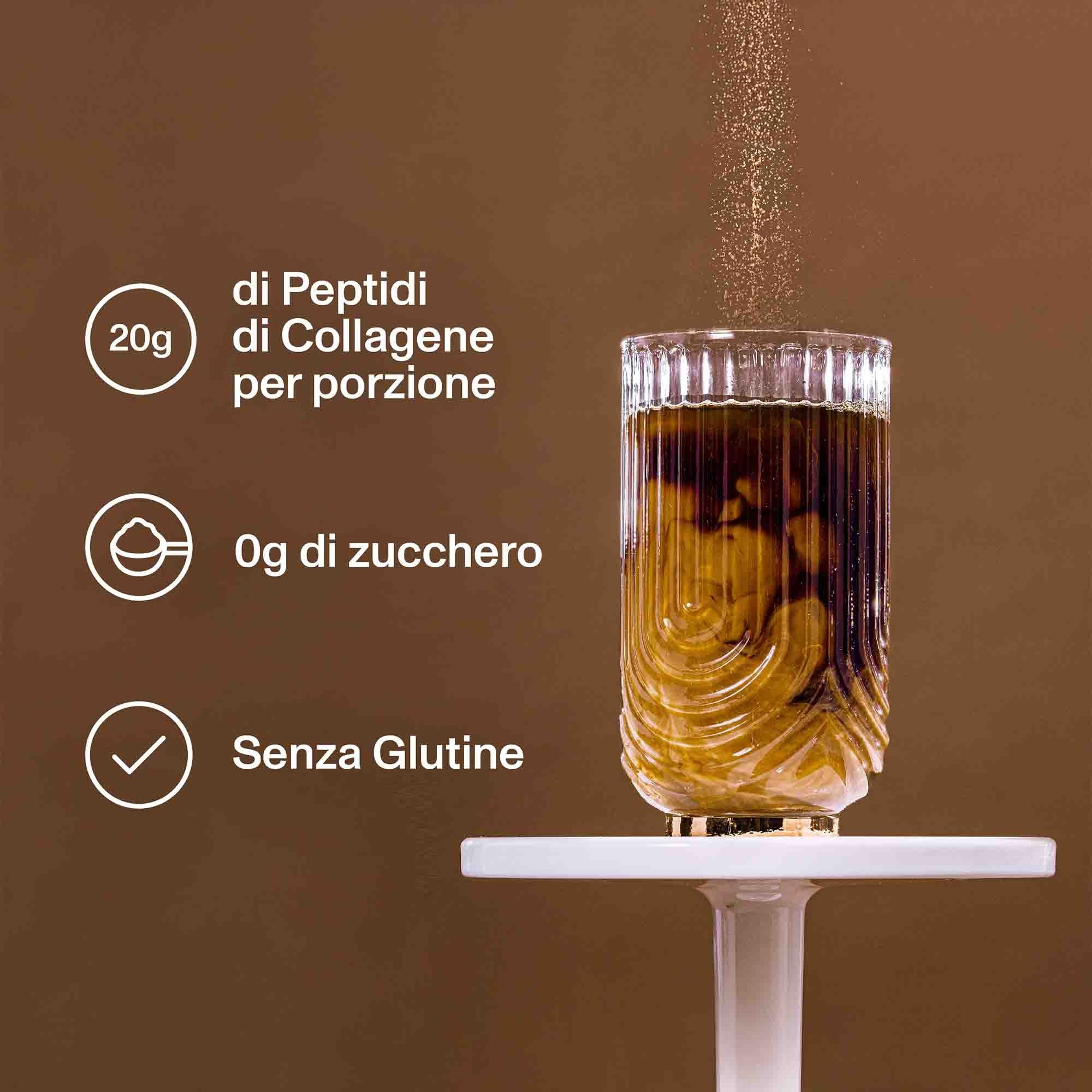 Integratori Alimentari Collagen Peptides Cacao - Integratore Unghie e Capelli, Integratore Pelle, Integratore Muscoli e Articolazioni, Integratore Viso