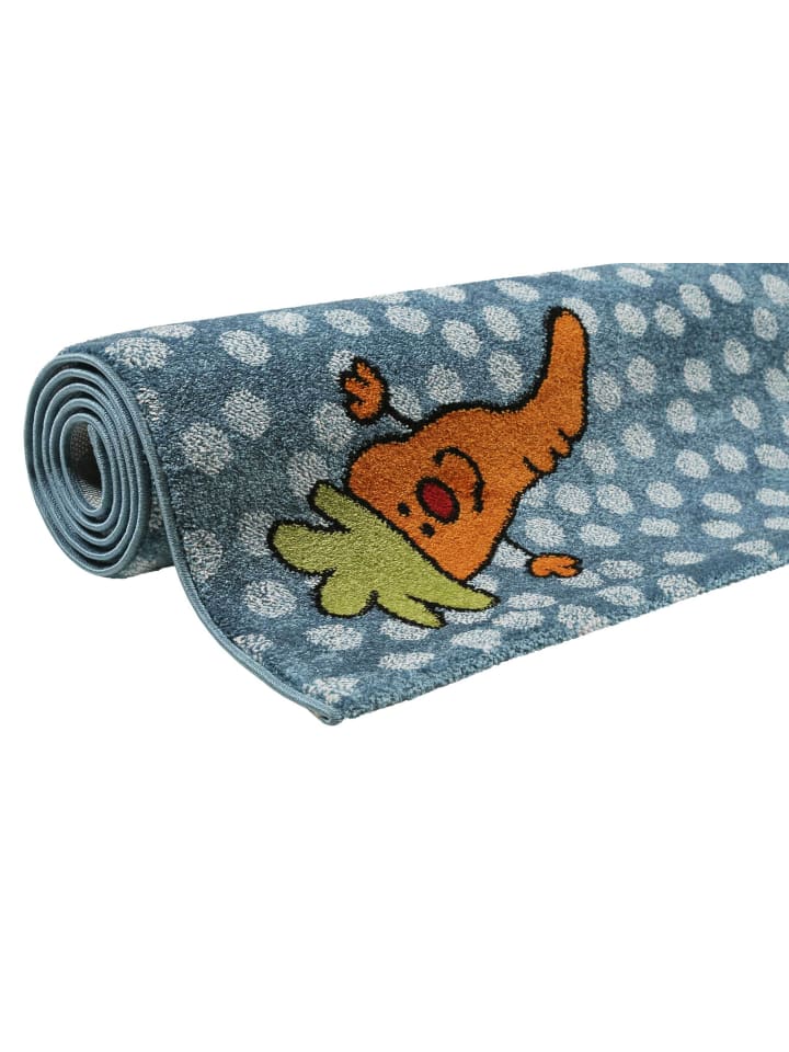 Sigikid Kinderteppich Rainbow Rabbit in blau weiß günstig kaufen 80 x 150 cm