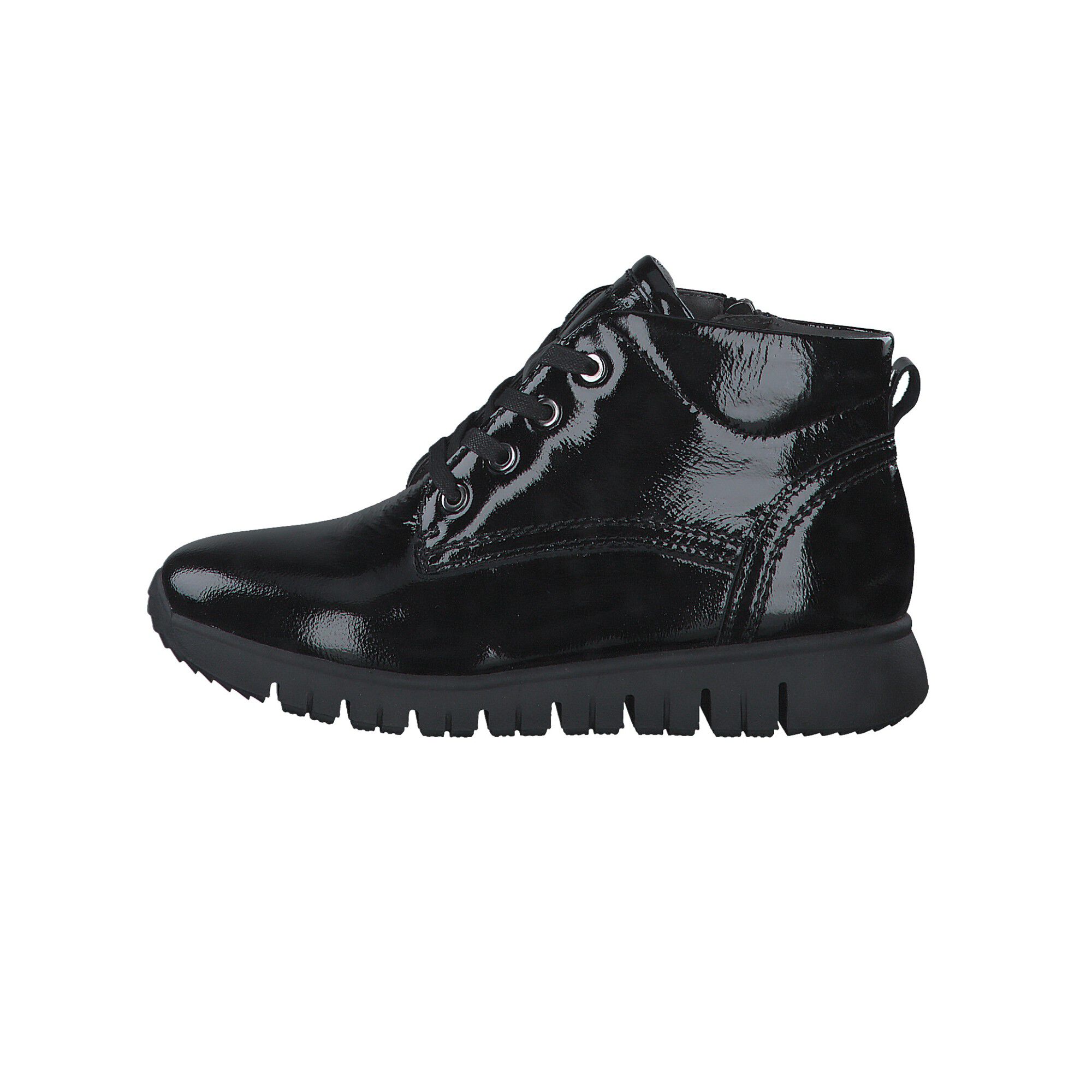 Bottines dessus cuir vernis