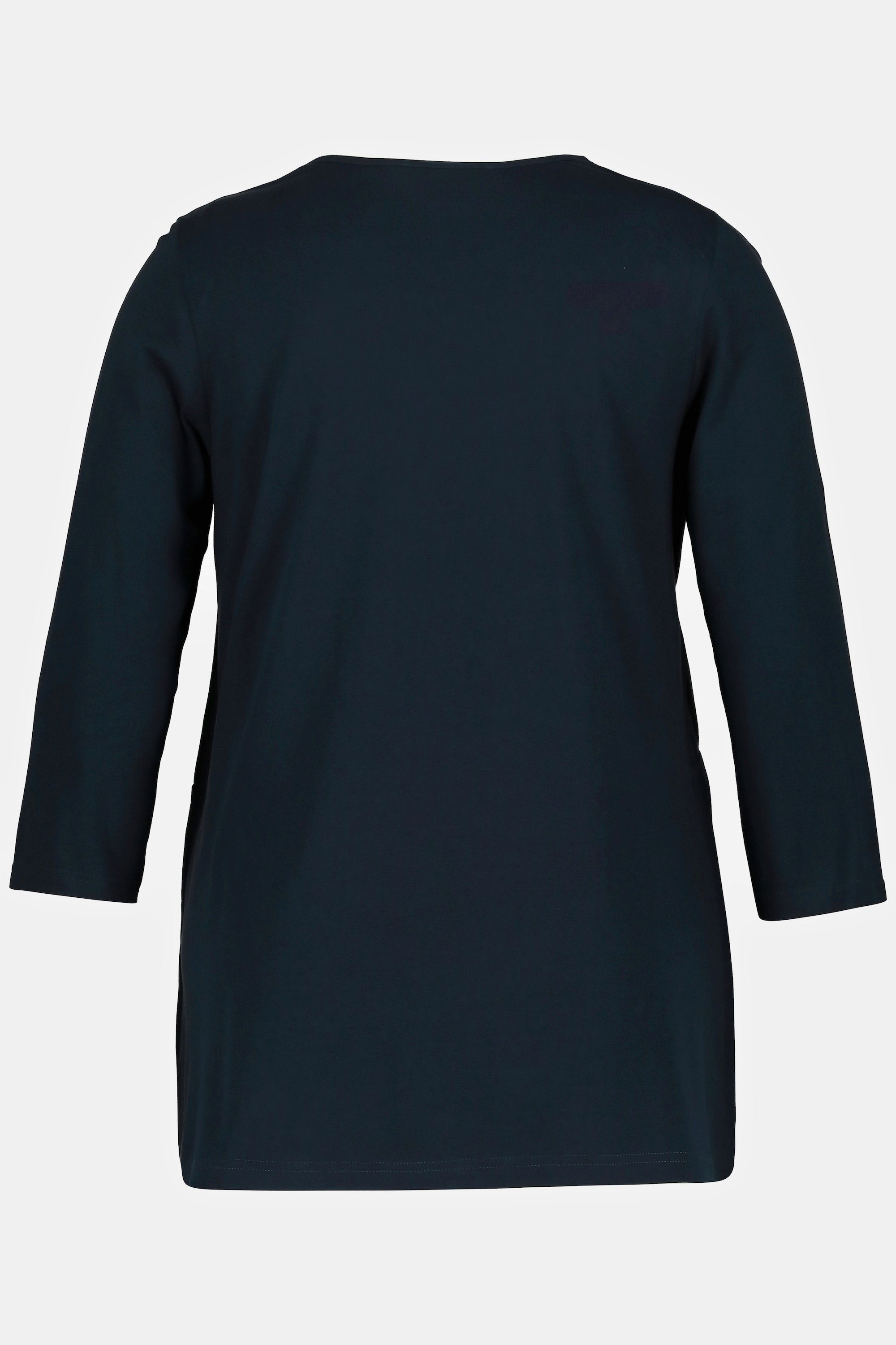 Ulla Popken Umstandsshirt Bellieva-Shirt Wickeloptik Stillfunktion 3/4-Arm