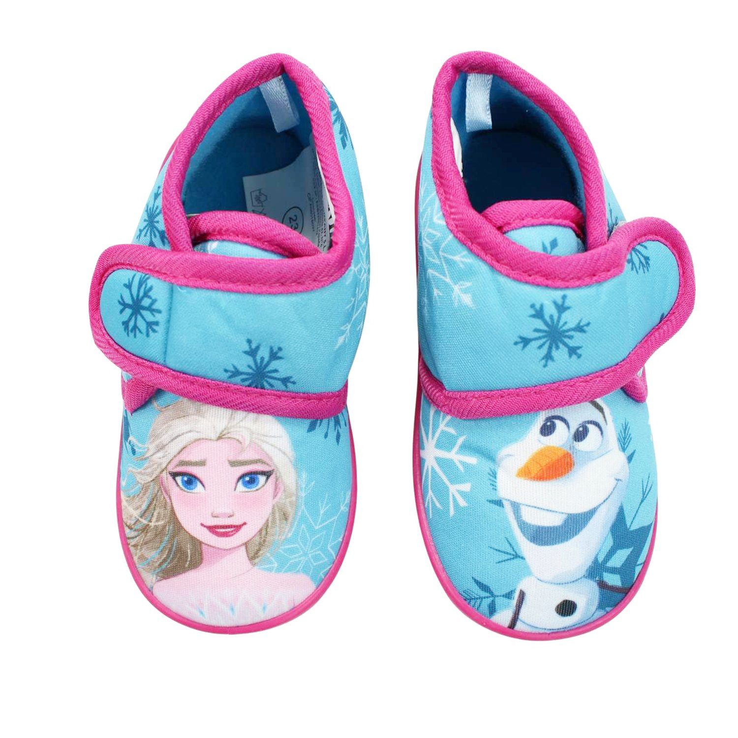 Die Eiskönigin Kinder Hausschuhe Kitaschuhe Schlüpfschuhe Klettschuh Gr. 22 bis 27
