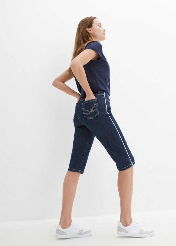 Komfort-Stretch-Jeans-Bermuda