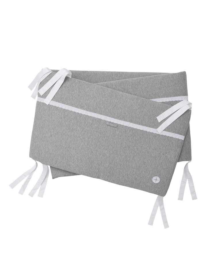 nordic coast company  Nestchen in Grau Spitze (L) 180 cm, (B) 35 cm  günstig kaufen onesize