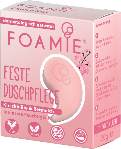 Foamie Reisegröße Feste Duschpflege Cherry Kiss Festes Shampoo