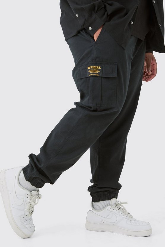 Plus Slim-Fit Cargo-Hose mit elastischem Bund