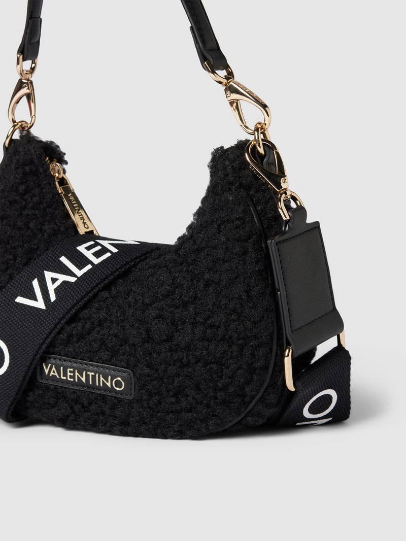 Handtasche mit Teddyfell Modell 'SPECIAL CAMY' in schwarz