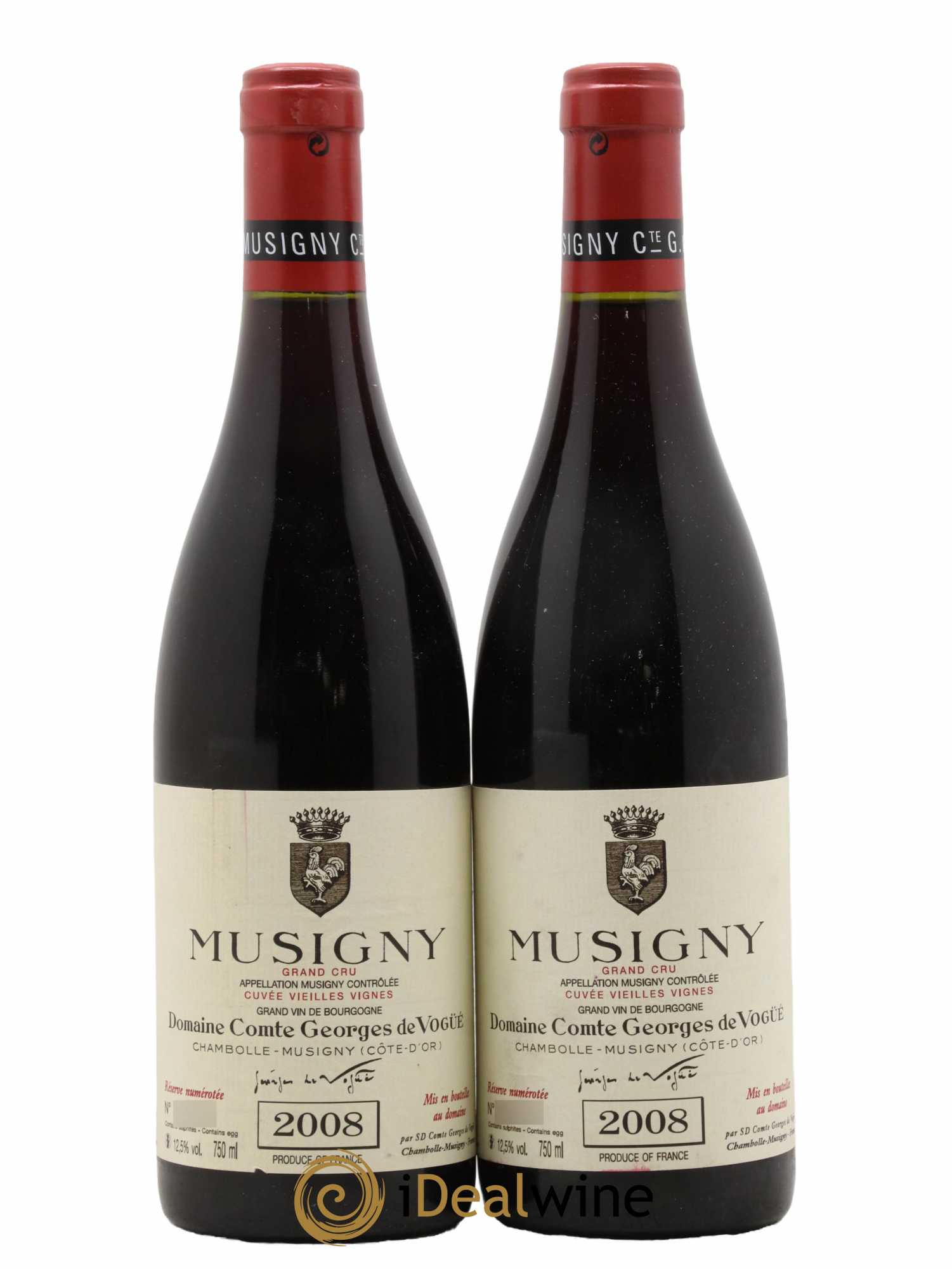 Musigny Grand Cru Cuvée Vieilles Vignes Comte Georges de Vogüé  2008 - Lot de 2 Bouteilles