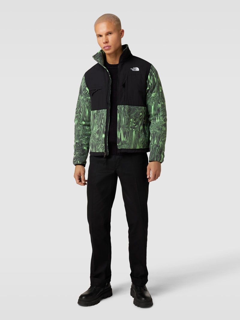 Jacke mit Label-Stitching Modell 'DENALI' in grün
