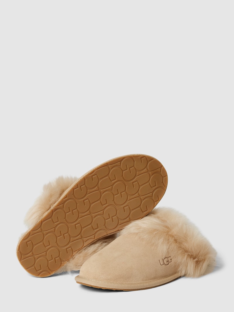 Hausschuhe mit Kunstfell Modell 'SCUFF SIS' in sand