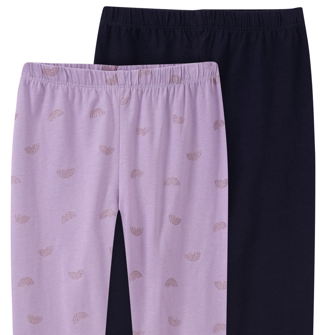 2 Mädchen Leggings in verschiedenen Dessins