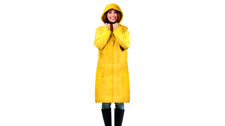 TRENDSHOP Regenjacke mit Kapuze L gelb