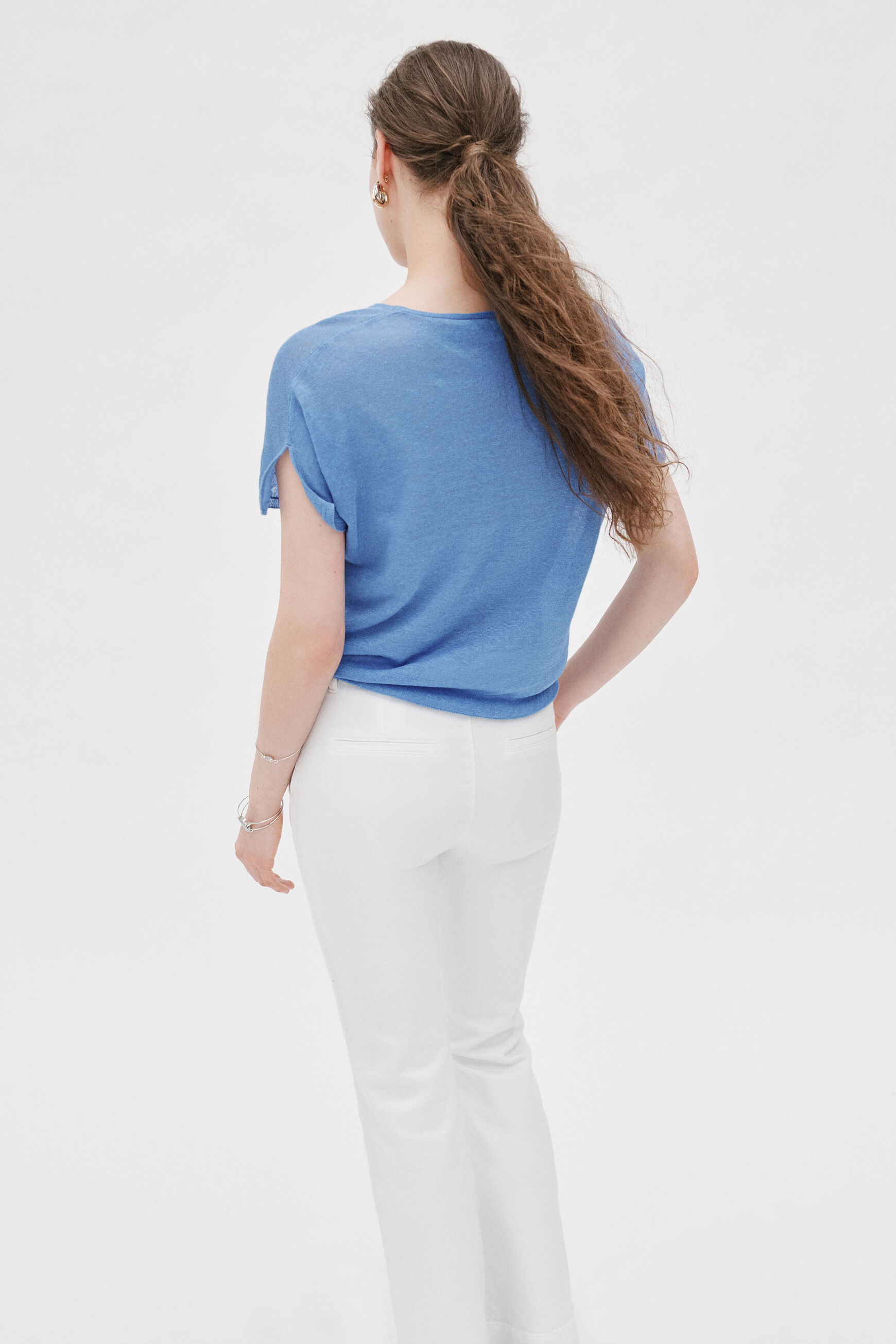 pull milane 100% lin parme femme